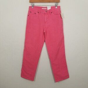 NWT Lucky Brand Corduroy Authentic Mid Rise Crop Straight Pants Size 6/28